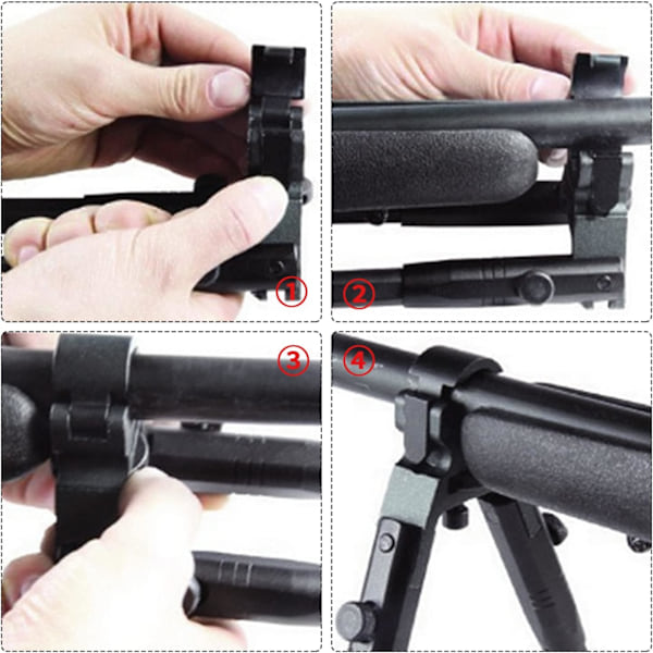 Portabel Justerbar 8'' Till 10'' Infällbar Höjdklämma På Bipod Mount Ny