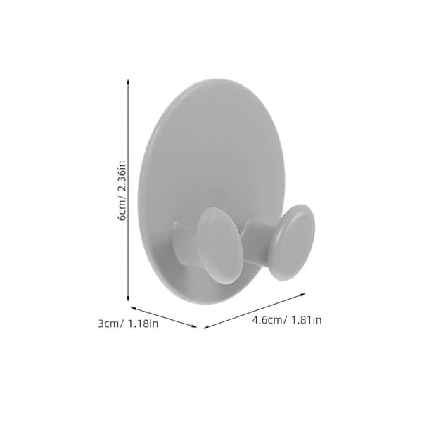 Stikholdere Oval selvklæbende stikkontaktkrog til opbevaring af stik 8 stk. grå Size 1 Grey