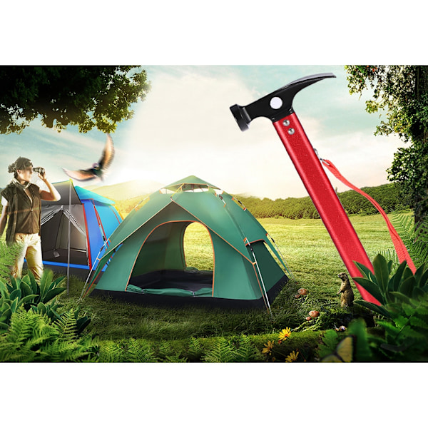 3 färger bärbar aluminiumlegering handtag utomhus camping hammare tältpinne insatsdragare