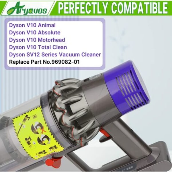 Filter för Dyson V10 SV12, 2 ersättningsfilter för Dyson V10