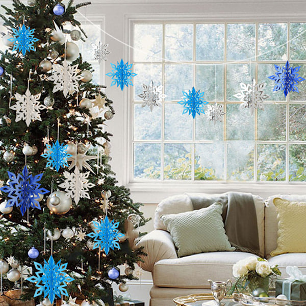 Snefnug Ornamenter Plast Glitter Snefnug til Vinter