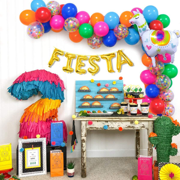 Regnbågsfest Ballonger Girlang Kit, 114 Pack Assorterade