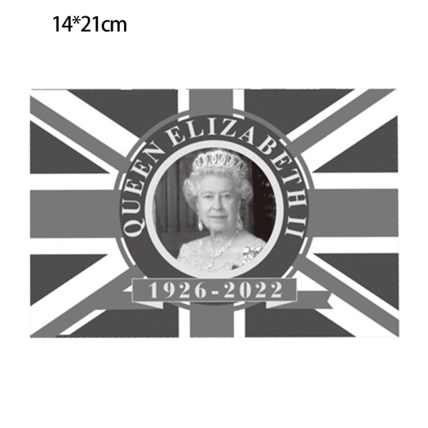 Dronning Elizabeth II håndviftning flag 14cm x 21cm Mini håndholdt