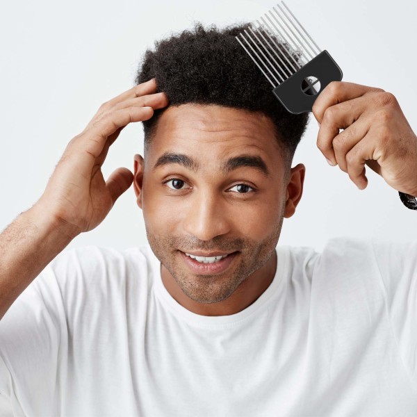3 pakker Afro kam Metal Pick kam Afro fletning frisør