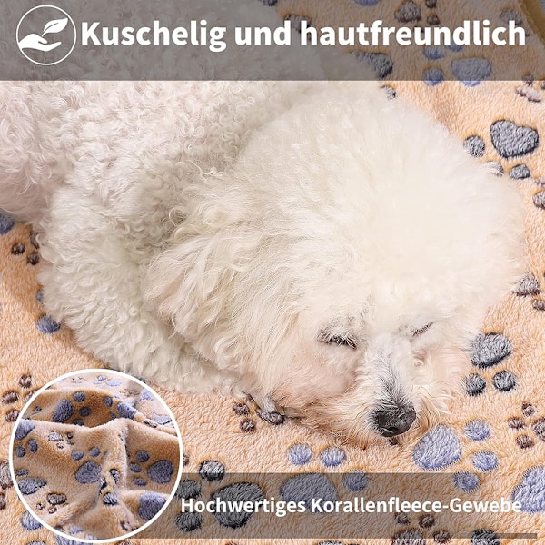 Demigeat hundfilt kattfiltar tvättbar och fluffig, 3-pack mjuka varma fleece husdjursfiltar för små medelstora hundar katter, husdjursfilt sovmössa för