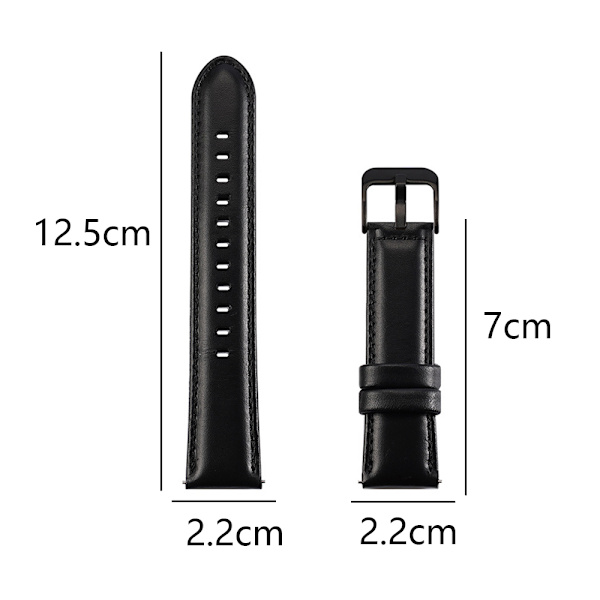 Läderklockarmband 20mm/22mm kompatibelt med Samsung