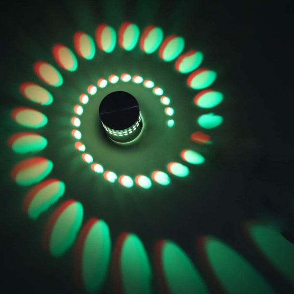 3W RGB LED væglampe spiral belysning korridor lampe soveværelse indendørs