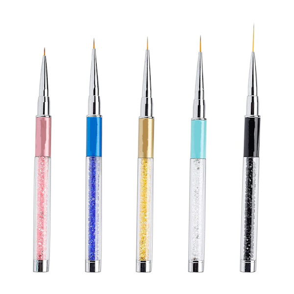 5 st Nail Art Liner Penslar UV Gel Måleri Akryl Nagel Design