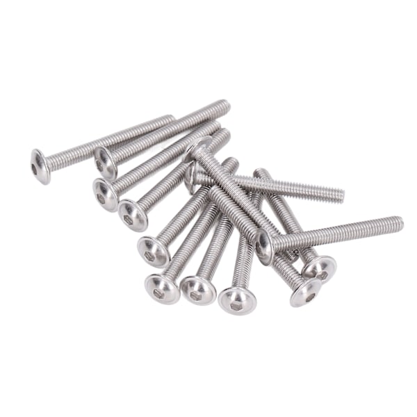 50 st Flangerade Knappskruvar A2‑70 Rostfritt Stål Knapphuvud Socket Caps Bultar KitM4x35mm