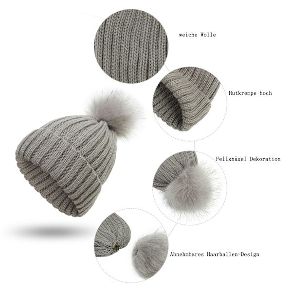 Herre- og damehue Udendørs Baseball Cap Vinter Dame Varm Hue Tyk Hue Varm Blød med Handsker Strikkede Ski Manchet Baseball Caps Cap Børnestørrelse