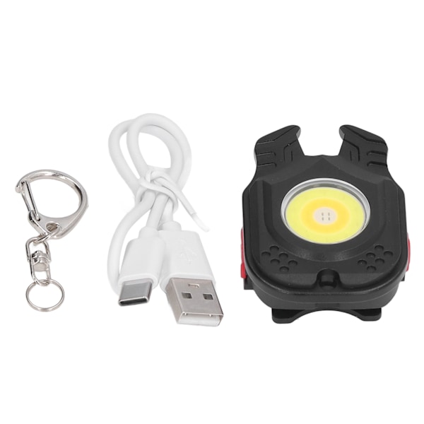 500LM Pocket Keychain Light Multifunctional COB Light with Bracket Magnet Base USB Charging