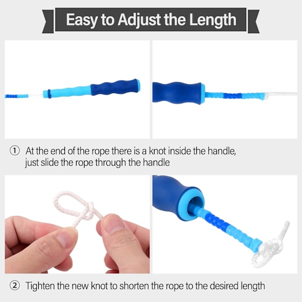 2 stk. hoppetov til børn, justerbar springtov med gummikugler til børn, børn og studerende, der holder sig i form, træning, træning - 9 fod