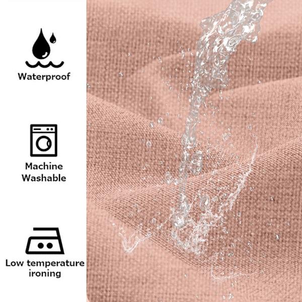 Perforeringsfri hengende gardin og imitert lin polyester