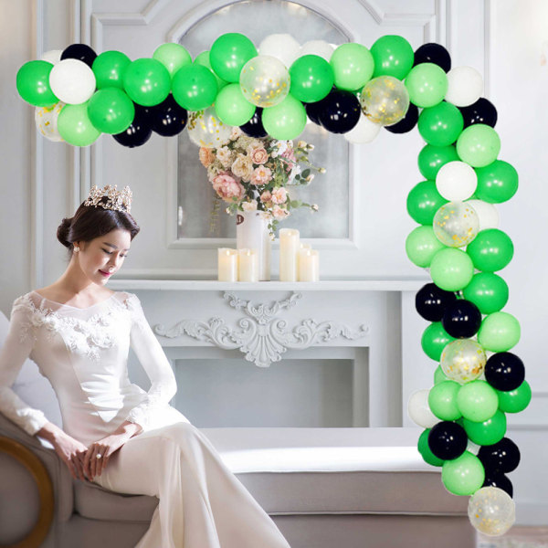 Ballonggirlangbåge Kit Guld Konfettiballonger Set för Födelsedag