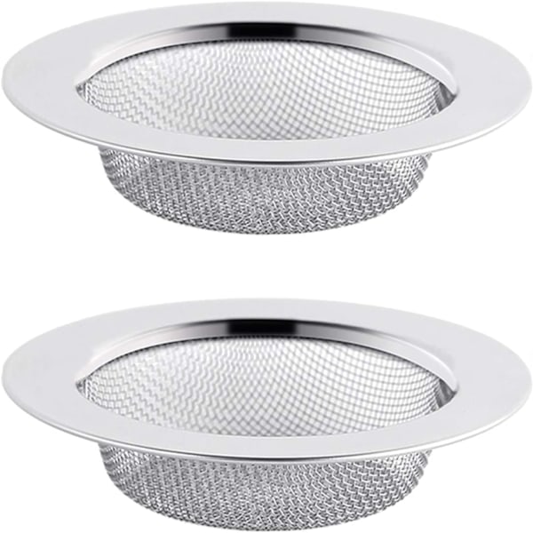 2 st rostfria avloppssil, 7,5 cm hårsil dusch