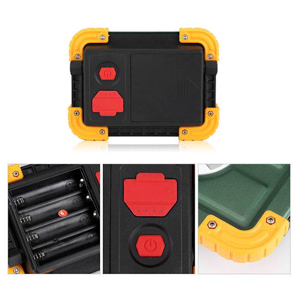 30W USB COB LED Bärbar Uppladdningsbar Ljuspunkt Arbetscamping Touchlampa Utomhus