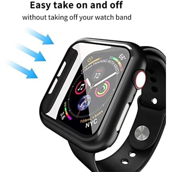 1. Sopii Apple Watchiin Täydellinen paketti Pehmeä kotelo Musta