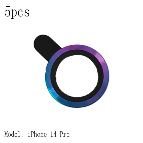 5 deksler til telefonkameralinse - iPhone 14 Pro Colorful