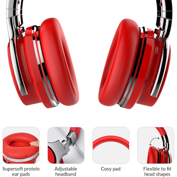 Active Noise Cancelling Hovedtelefoner Bluetooth Hovedtelefoner med
