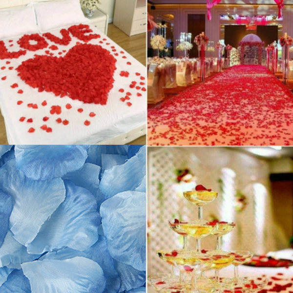 20 poser av ikke-vevd stoff Rose Petals Simulerte roseblader