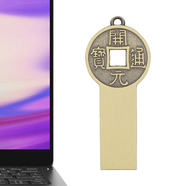 USB-minne 16GB/32G/64G/128G Tumme Metall 2.0 Portabel Vattentät Metall Lagringsminne 128GB