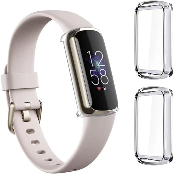 [2-pack] case för Fitbit Luxe, tillbehör med full täckning