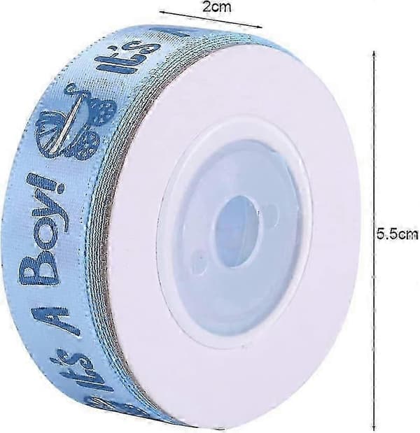 Satinbåndruller 10 meter blå rosa til babyshower dåpsfest bryllup Blue