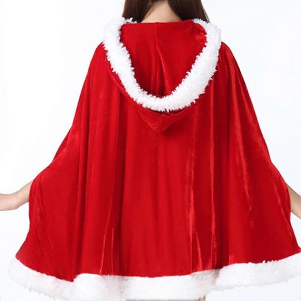Julekostume Rød Hætte Kappe til Voksne Fest