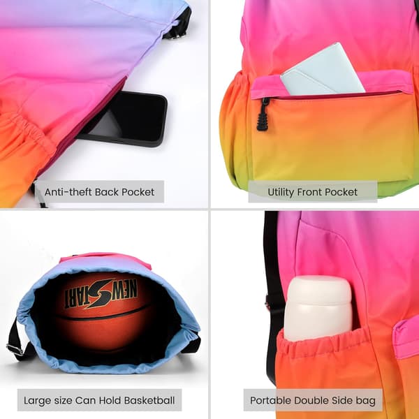 Drawstring Gym Bag, Large Drawstring Bags with Mesh Pockets, Waterproof Nylon Drawstring Bag, Drawstring Gym Bag Color