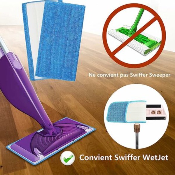 Återanvändbar för Swiffer WetJet Spray mikrofibermoppar för golv