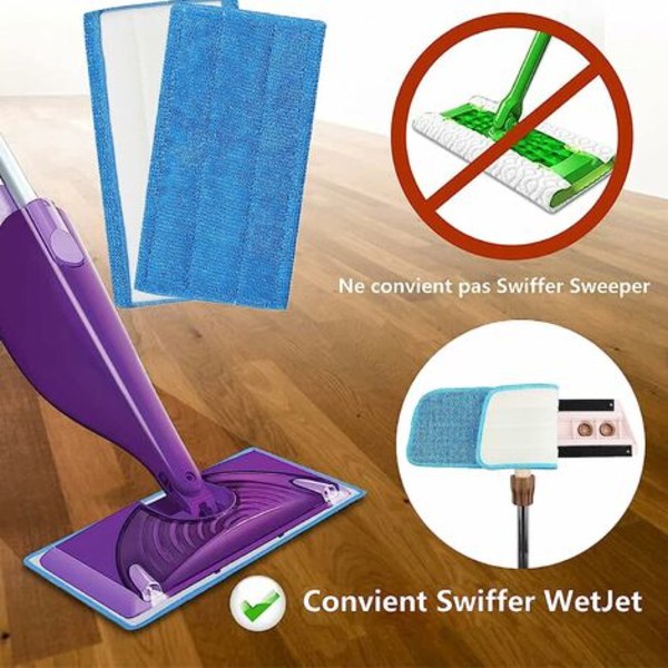 Gjenbrukbare Swiffer WetJet Spray Mikrofibermopper for gulvrengjøring