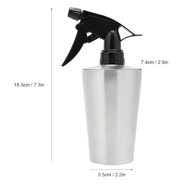 Hårspray Frisör, 350ml Vattensprayflaska Med Halkfri Botten Och Sandblästrad Textur För Enkel Hantering, Justerbart Munstycke Säkerställer Exakt Vatten