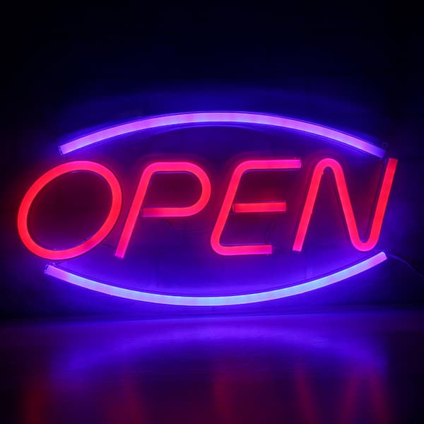 Neon Öppen Skylt För Butik