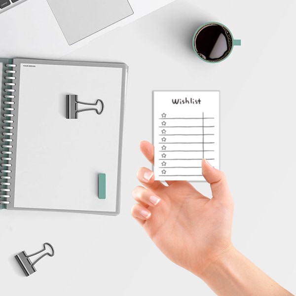 2 stk. To Do List Notepad 65*x89mm, Simpel tjekliste,  Sød