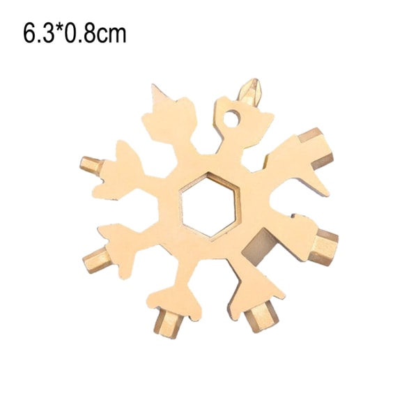 18-i-1 Snowflake Multi-verktyg, Rostfri Kompakt Bärbar