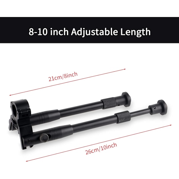 Portabel Justerbar 8'' Till 10'' Infällbar Höjdklämma På Bipod Mount Ny
