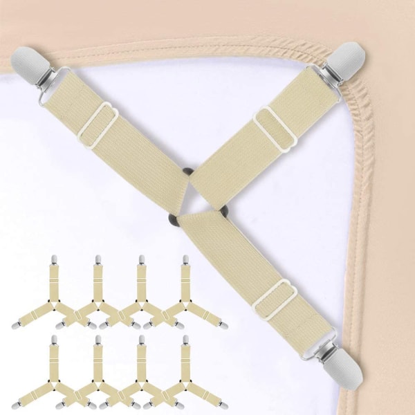 Héloise 8 stykker justerbare stropper for laken elastisk