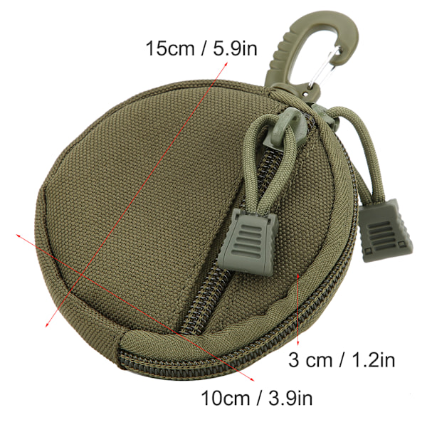 Militärklassad Nylon EDC Myntväska, Liten Taktisk Molle-väska För Multifunktionell Förvaring, Rivtålig Lättviktsorganisatör, Lämplig För