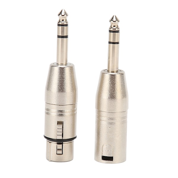 2Pcs 1/4 Inch TRS to XLR Adapter 6.5mm Stereo 1/4 TRS Male to XLR 3Pin Female and Male Stereo Balanced Sound Connector