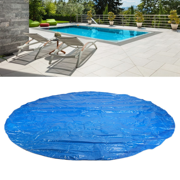 Rund Termisk Filt, Solfolie för Pool Behåller Värme och Minskar Avdunstning för 83 Tum Diameter Rund Poolöverdrag, Vattentät och Dammtät