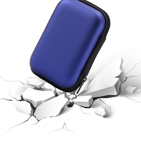 1 stk Mini Oppbevaringspose Gadgets Organizer Bærbar Veske For Øretelefon U Disk Datakabel Hot (Mørk Blå)11*7.5*4cm