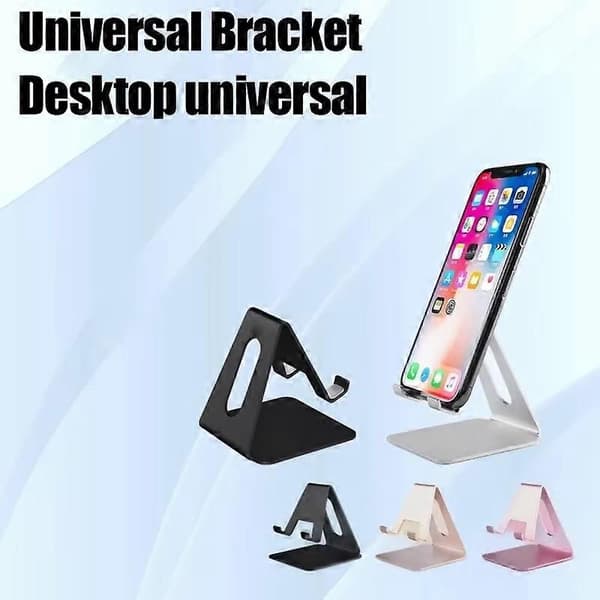 Stationær metalholder til mobiltelefoner, universal dockingstation til tablets, til iPhone, X Silvery