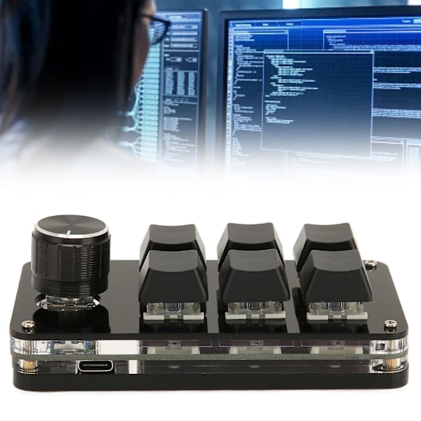 6-tasters Mini-tastatur med knapp USB DIY Programmerbart tastatur OSU Gaming-tastatur for spillkontor