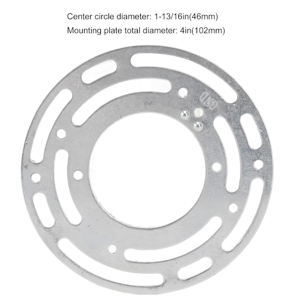 2-pack Ljusarmaturfäste 4 tum Universal Belysning Stål Cirkel Tvärbalk Takfläktplatta Komplett Tillbehör