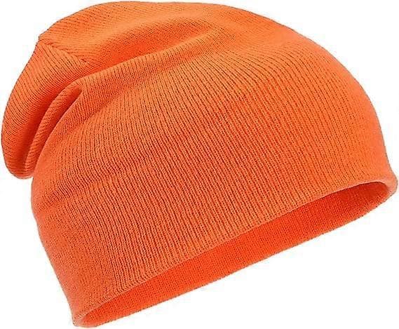Mössa för män kvinnor Vinterhattar Mode Bekväma Mjuka Mössor orange