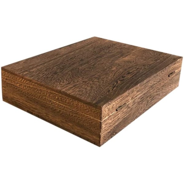 Med lock Trä Förvaringslåda Platt Vintage Dekorativt trä