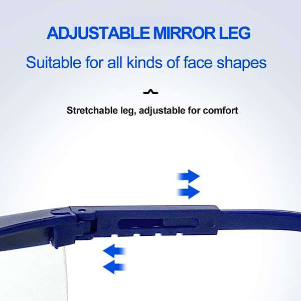 Klar säkerhetsglasögon Anti-Fog skyddsglasögon Över-skyddsglasögon för arbetsplatser, transparent bekväm att bära