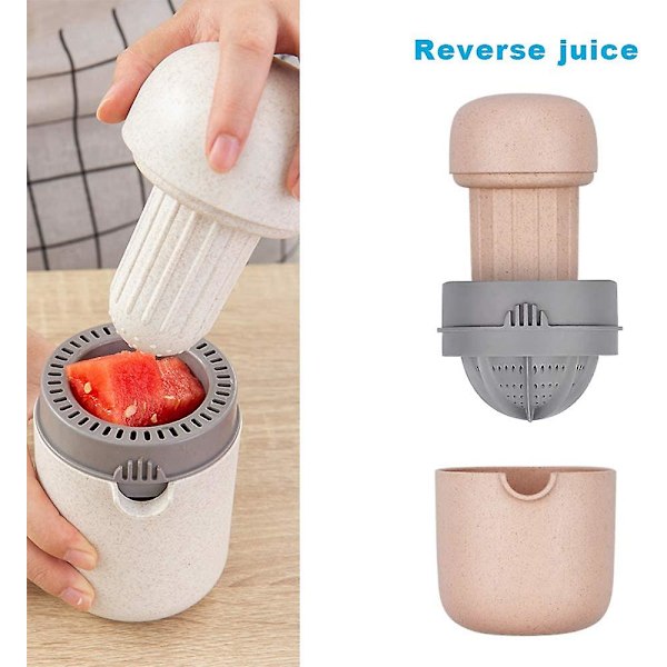 Manuell Juicer Sitrus Sitron Appelsin Håndpresser Hånd Juicer Sitruspresser Manuell Hånd Juicer Lokk Rotasjon Trykk Antiskli Reamer Med Sil Og C