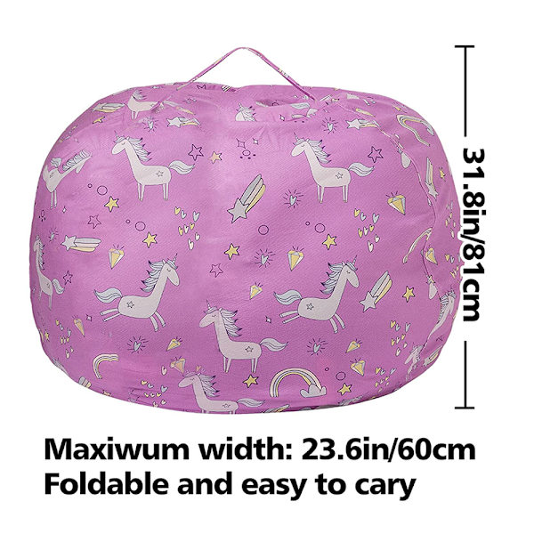 32 tommer - 81 cm oppbevaringspose for barn - enhjørning