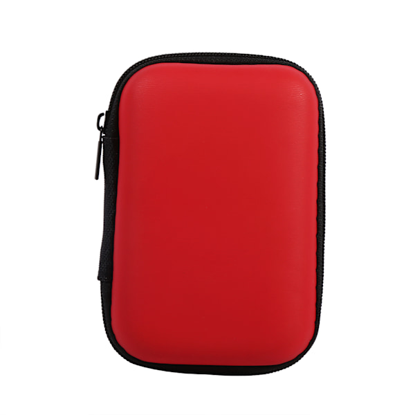 Mini oppbevaringspose for dingser, bærbar etui for øretelefoner, U-disk, datakabel, varm (rød)